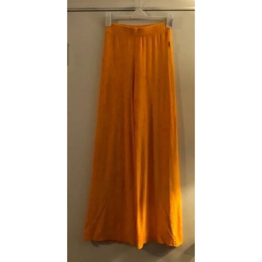 NWT SIMON MILLER GOLDEN YELLOW RETRO LOA WIDE LEG TERRY CLOTH PANTS SIZE SMALL - Picture 8 of 11